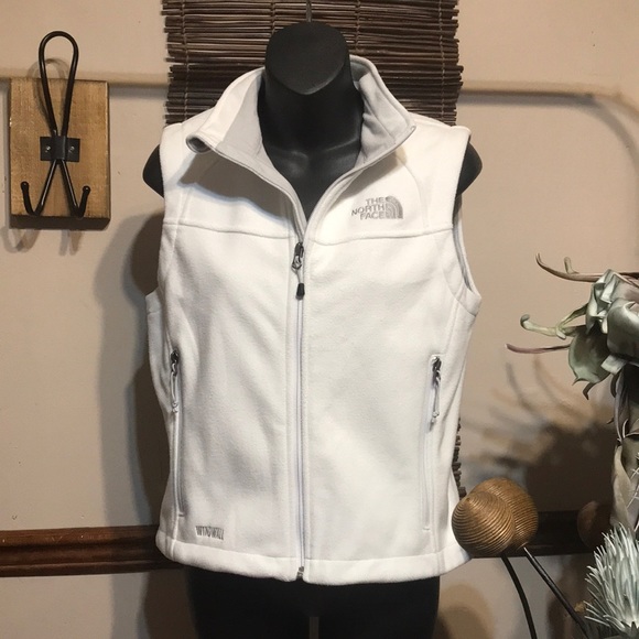 🚨B2G1 THE NORTH FACE Gray White Zip Up Vest Jacket - Picture 1 of 8